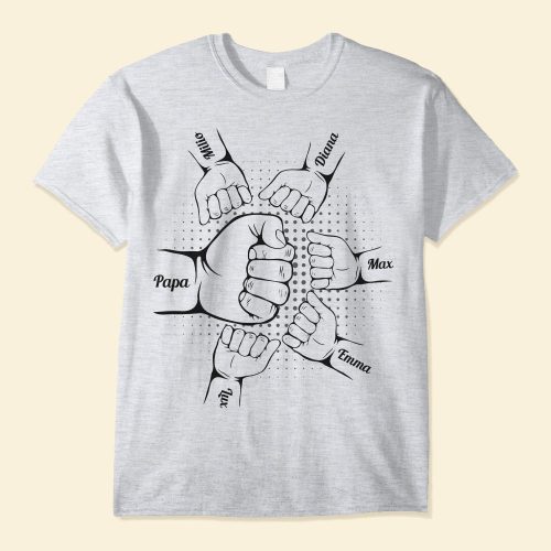 Fist-Bump-With-Kids-Father_S-Day-For-Dad_-Grandpa-Up-To-15-Personalized-Shirt_1.jpg